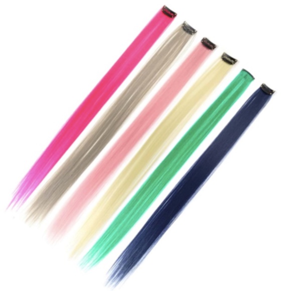 4 Pack Silver Gray Hair Extensions - Picture 5 of 9